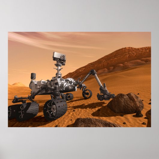 Mars Science Laboratory Curiosity Rover. Poster (Voorkant)
