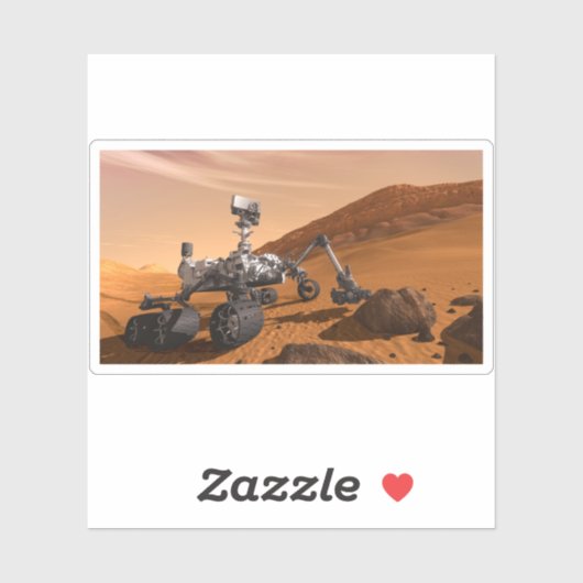 Mars Science Laboratory Curiosity Rover. Sticker (Vel)
