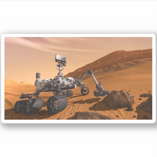 Mars Science Laboratory Curiosity Rover. Sticker (Voorkant)
