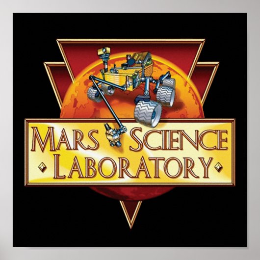 Mars Science Laboratory Missie Logo Poster (Voorkant)