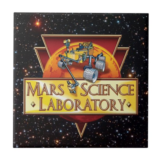 Mars Science Laboratory Missie Logo Tegeltje (Voorkant)