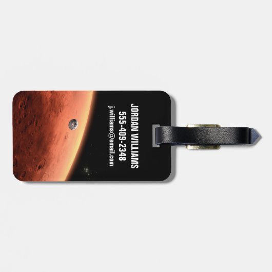 Mars Science Laboratory nadert Mars. Bagagelabel (Achterkant horizontaal)