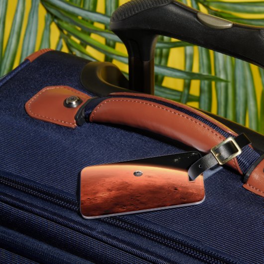 Mars Science Laboratory nadert Mars. Bagagelabel (Voorkant Insitu 3)