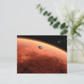 Mars Science Laboratory nadert Mars. Briefkaart (Staand voorkant)