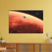 Mars Science Laboratory nadert Mars. Canvas Afdruk (Insitu (Woonkamer))