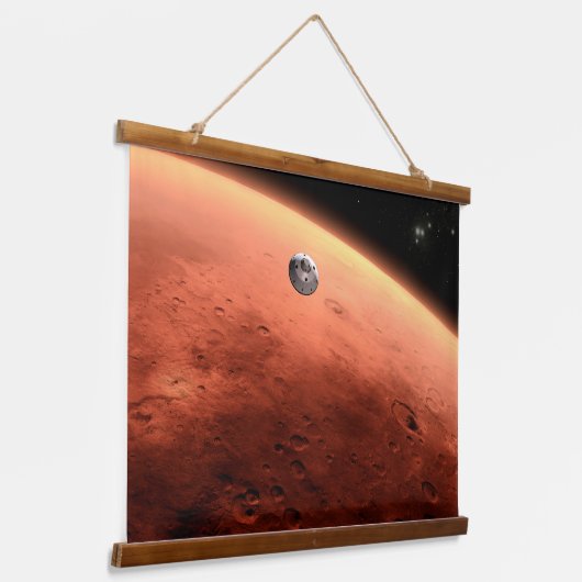 Mars Science Laboratory nadert Mars. Hangend Wandkleed (Gebogen)