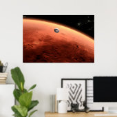 Mars Science Laboratory nadert Mars. Poster (Thuiskantoor)