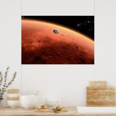 Mars Science Laboratory nadert Mars. Poster (Keuken)