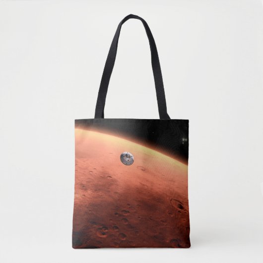 Mars Science Laboratory nadert Mars. Tote Bag (Voorkant)