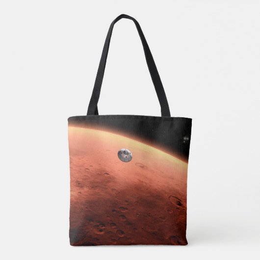Mars Science Laboratory nadert Mars. Tote Bag (Achterkant)