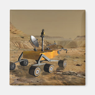 Mars Science Laboratory reist nabij een canyon Magneet