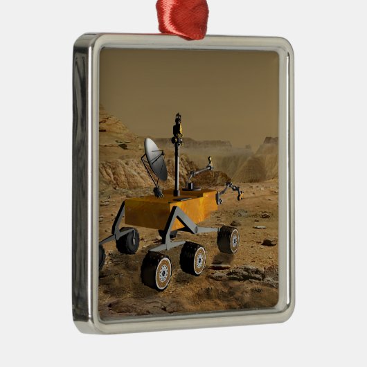 Mars Science Laboratory reist nabij een canyon Metalen Ornament (Rechts)
