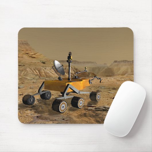 Mars Science Laboratory reist nabij een canyon Muismat (Met muis)