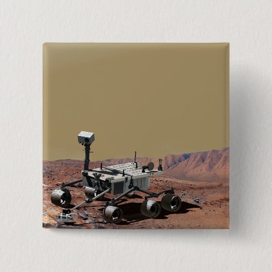 Mars Science Laboratory Vierkante Button 5,1 Cm (Voorkant)