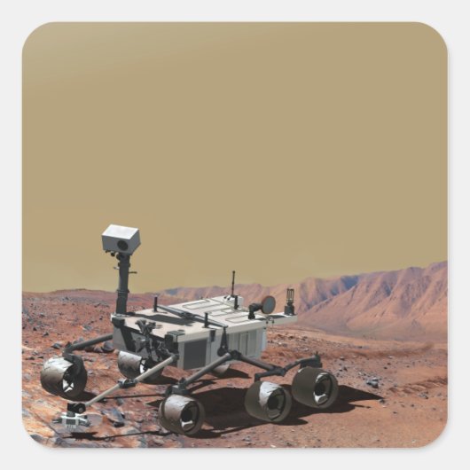 Mars Science Laboratory Vierkante Sticker (Voorkant)