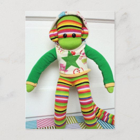 Mars Sock Monkey Post Card - Andre Briefkaart (Voorkant)