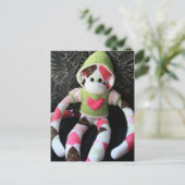 Mars Sock Monkey Post Card - Apple Briefkaart (Staand voorkant)