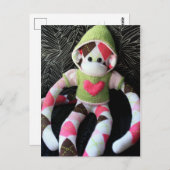 Mars Sock Monkey Post Card - Apple Briefkaart (Voorkant / Achterkant)