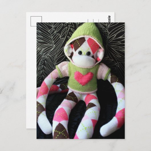 Mars Sock Monkey Post Card - Apple Briefkaart (Voorkant / Achterkant)