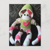 Mars Sock Monkey Post Card - Apple Briefkaart (Voorkant)