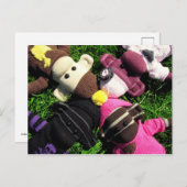 Mars Sock Monkey Post Card Briefkaart (Voorkant / Achterkant)