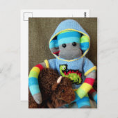 Mars Sock Monkey Post Card - Jed Briefkaart (Voorkant / Achterkant)