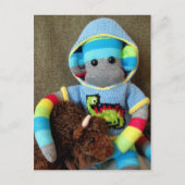Mars Sock Monkey Post Card - Jed Briefkaart (Voorkant)