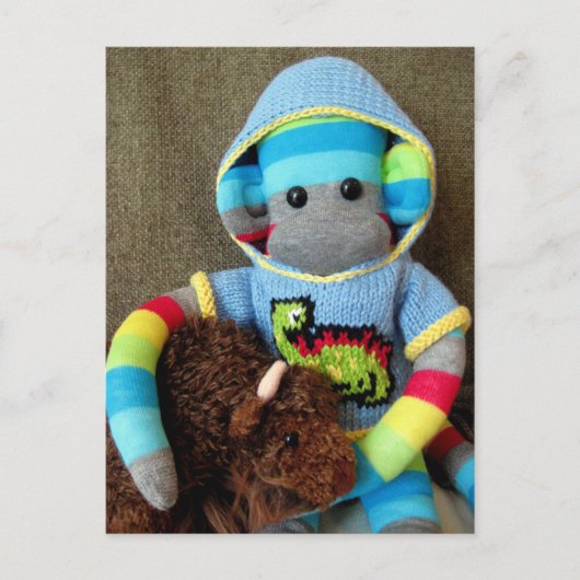Mars Sock Monkey Post Card - Jed Briefkaart (Voorkant)