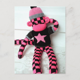 Mars Sock Monkey Post Card - Monique Briefkaart