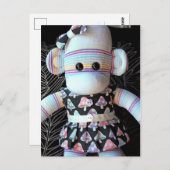 Mars Sock Monkey Post Card - Neve Briefkaart (Voorkant / Achterkant)