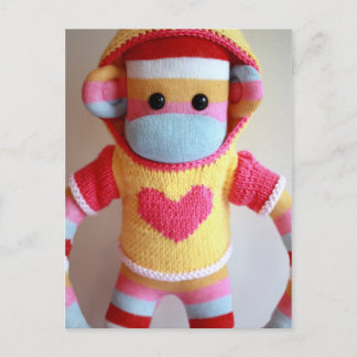 Mars Sock Monkey Post Card - Samantha Briefkaart
