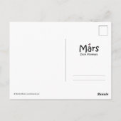 Mars Sock Monkey Post Card - Stuart Briefkaart (Achterkant)