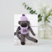 Mars Sock Monkey Post Card - Vivi Briefkaart (Staand voorkant)