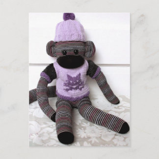 Mars Sock Monkey Post Card - Vivi Briefkaart