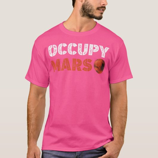 Mars Space Colonization Starship Rocket AST T-shirt (Voorkant)