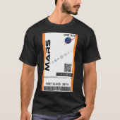 Mars Space Ticket T-shirt (Voorkant)