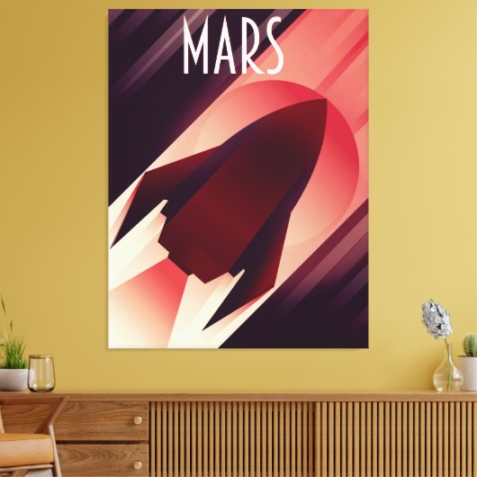 Mars-staartwart Deco-ruimtekunst Canvas Afdruk (Insitu (Woonkamer))