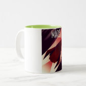 Mars-staartwart Deco-ruimtekunst Tweekleurige Koffiemok (Voorkant links)