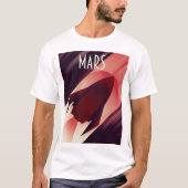 Mars Sterrenschip Art Deco Ruimte Kunst T-shirt (Voorkant)