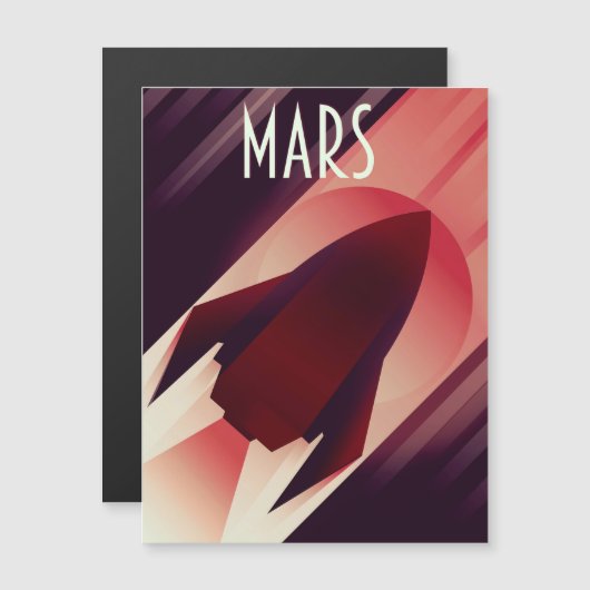 Mars Sterrenschip Art Deco Ruimtekunst (Voorkant / Achterkant)