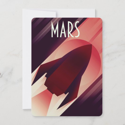 Mars Sterrenschip Art Deco Ruimtekunst (Voorkant)