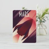 Mars Sterrenschip Art Deco Ruimtekunst (Staand voorkant)
