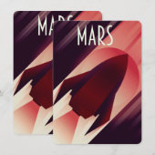 Mars Sterrenschip Art Deco Ruimtekunst (Voorkant / Achterkant)
