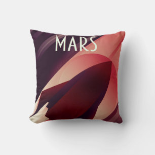 Mars Sterrenschip Art Deco Ruimtekunst Kussen