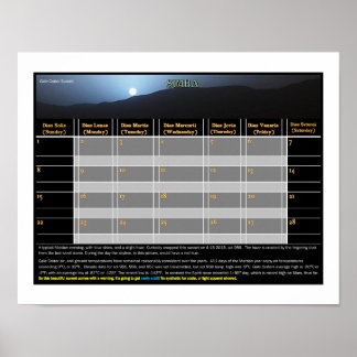 Mar's Sunset: Gale Crater Poster