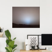 Mars Sunset van de Spirit bij de Crater Gusev Poster (Thuiskantoor)