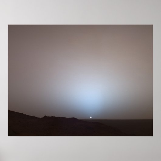 Mars Sunset van de Spirit bij de Crater Gusev Poster (Voorkant)