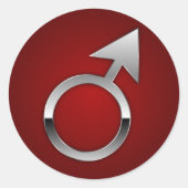 Mars-symbool Ronde Sticker (Voorkant)