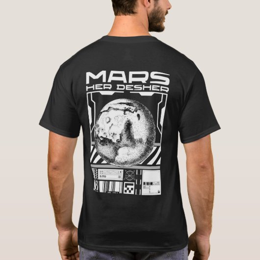 Mars t-shirt voor ruimtewormen met beste kwaliteit (Achterkant)