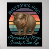 Mars Tato Jones Wered By Naps Snacks Side Eye Retr Poster (Voorkant)